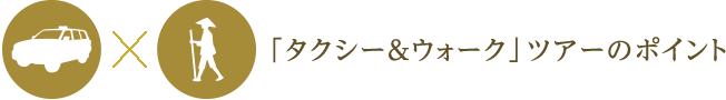 「タクシー＆ウォーク」ツアーのポイント
