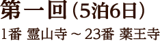 第一回（2泊3日）1番 霊山寺～12番 焼山寺【歩いて巡る札所】6番 安楽寺～10番 切幡寺