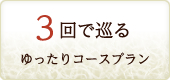 3回で巡る ゆったりコースプラン